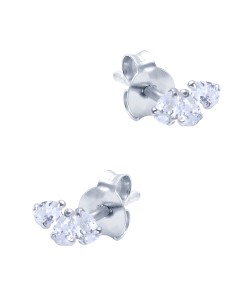 Beautiful CZ Crystal Silver Stud Earring STS-6229